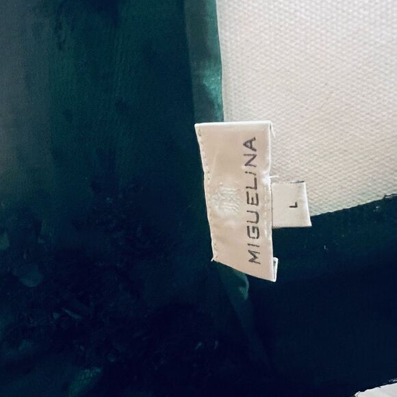 Miguelina silk/lace blouse size large - Picture 8 of 9